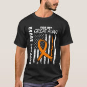 MS Great Aunt Multiple Sclerosis Awareness Flag Fa T-Shirt (Vorderseite)