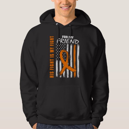 MS His Fight Is My Fight Friend Multiple Sclerosis Hoodie (Vorderseite)