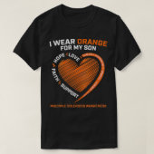 MS Ich trage Orange für meinen Sohn Multiple Scler T-Shirt (Design vorne)