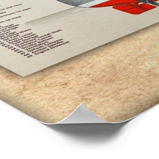 MS Indrapoera Cutaway - Inboard Profil Poster (Ecke)