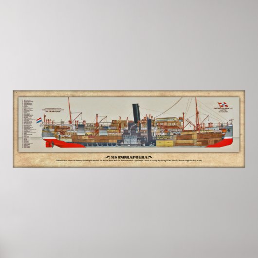 MS Indrapoera Cutaway - Inboard Profil Poster (Vorne)