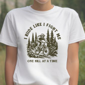 MS-Kriegerin, Mountainbiker, Sporenorange-Band, T-Shirt