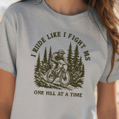 MS-Kriegerin, Mountainbiker, Sporenorange-Band, T-Shirt