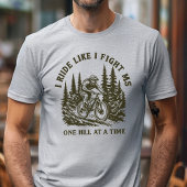 MS-Kriegerin, Mountainbiker, Sporenorange-Band, T-Shirt