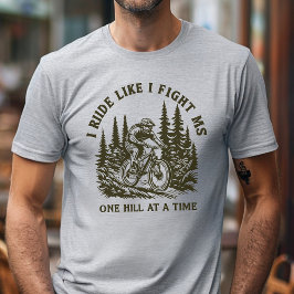 MS-Kriegerin, Mountainbiker, Sporenorange-Band, T-Shirt