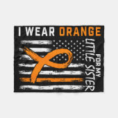 Ms Little Sister Multiple Sclerosis Leukemia Aware Fleecedecke (Vorderseite (Horizontal))