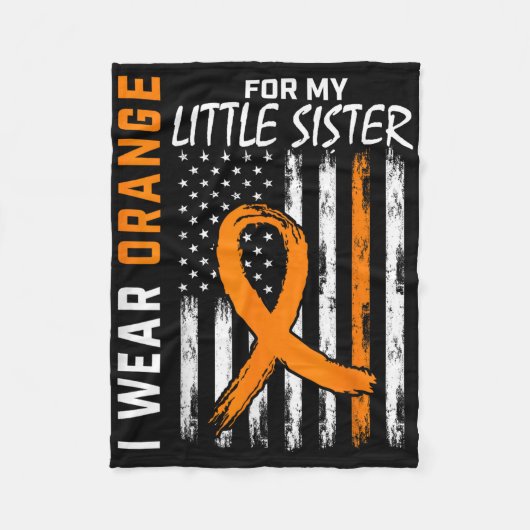 Ms Little Sister Multiple Sclerosis Leukemia Aware Fleecedecke (Vorderseite)