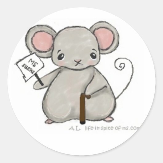 MS MouSe - MS Ist zum Kotzen Aufkleber (Vorderseite)