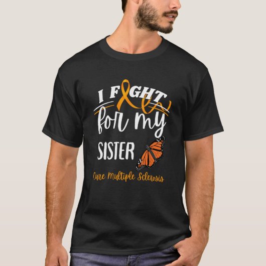 MS Multiple Sclerosis Awareness Cure MS Butterfly T-Shirt (Vorderseite)