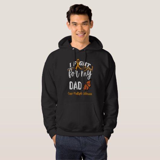 MS Multiple Sclerosis Awareness Dad Cure Monarch B Hoodie (Vorne ganz)