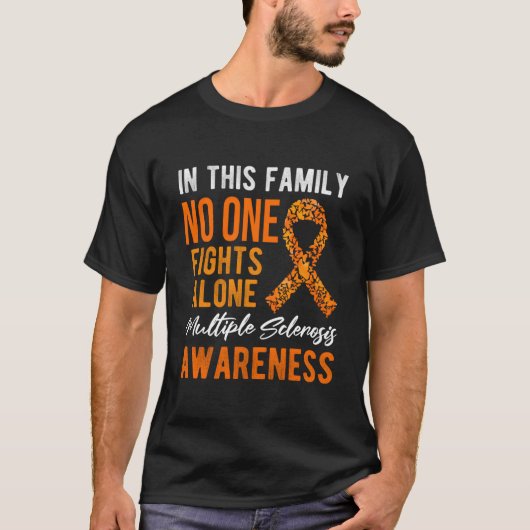 Ms Multiple Sclerosis Awareness Orange Ribbon T-Shirt (Vorderseite)
