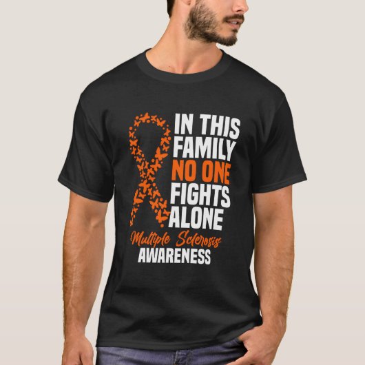 Ms Multiple Sclerosis Awareness Orange Ribbon T-Shirt (Vorderseite)