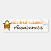 MS Multiple Sklerose Awareness Ribbon Bumper Autoaufkleber (Vorne)