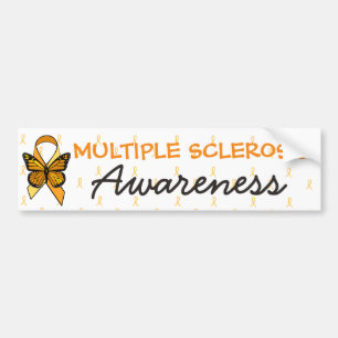 MS Multiple Sklerose Awareness Ribbon Bumper Autoaufkleber