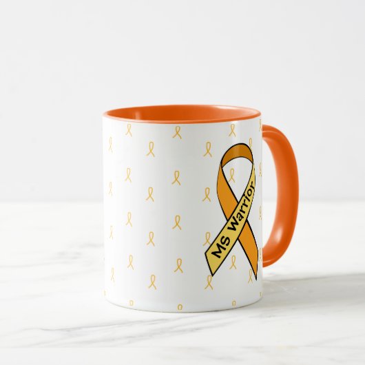 MS Multiple Sklerose Awareness Ribbon Coffee Tasse (VorderseiteRechts)