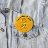 MS Multiple Sklerose ORANGE Ribbon Button (Beispiel)