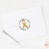 MS Multiple Sklerose ORANGE Ribbon Sticker (Umschlag)