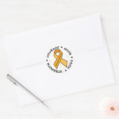 MS Multiple Sklerose ORANGE Ribbon Sticker (Umschlag)