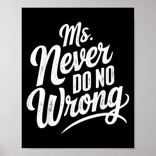 Ms Never Do No Wrong Country Western The Problem I Poster (Vorne)