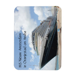 MS Nieuw Amsterdam Cruise Ship on Aruba Karibik Magnet
