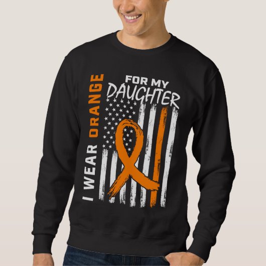 MS Orange tragen Tochter Multiple Sklerose-Bewusst Sweatshirt (Vorderseite)