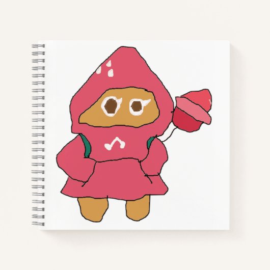 Ms Paint Cookie Run Erdbeerkeks Notizblock (Vorderseite)