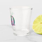 Ms. PhD. Shot Glass | Pink & Green Doctorate  Schnapsglas (Rechts)