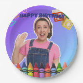 Ms.Rachel Custom Birthday Plates  Pappteller (Vorderseite)