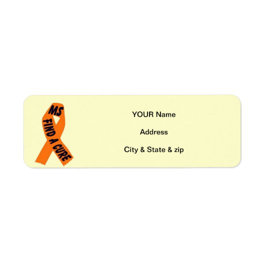 MS Ribbon-Rücksendeadressen-Aufkleber (Vorne)