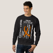 MS-Schwester Multiple Sklerose-Bewusstsein USA-Fla Sweatshirt (Vorne ganz)