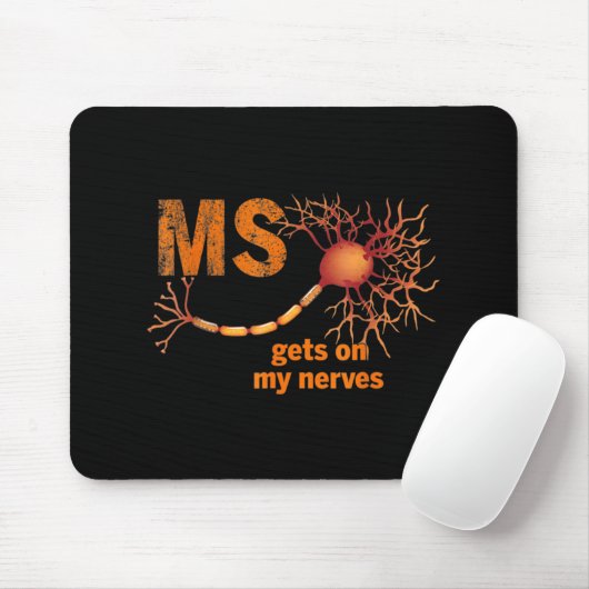 MS setzen meine Nerven ein Multiple Sklerose Bewus Mousepad (Mit Mouse)