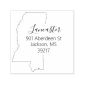 MS | Staat der Briefmarke der Rücksendeadresse Mis Permastempel (Design)