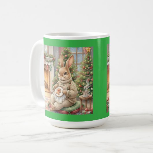 Ms. Stitchy Christmas Kaffeetasse (Vorderseite Links)