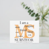 MS Survivor - weiblich Postkarte (Stehend Vorderseite)