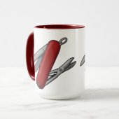 M's Swiss Style Multitool Knife Tasse für Vater (Vorderseite Links)