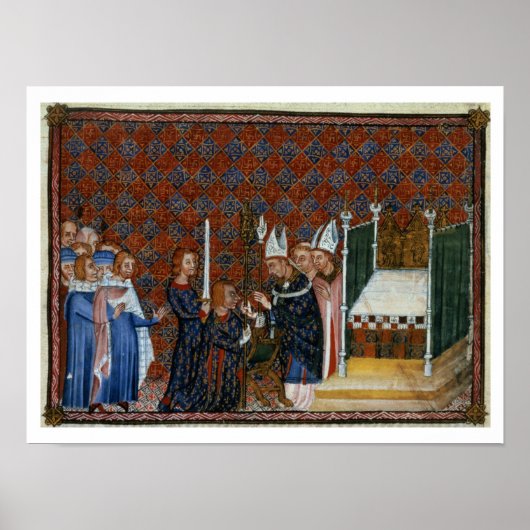 Ms Tiberius B Viii f.58 Coronation of King Charles Poster (Vorne)