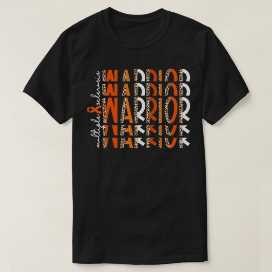 MS Warrior Multiple Sklerose Awareness Orange Rib T-Shirt (Design vorne)