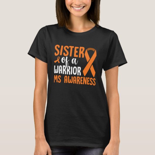 MS Warrior Multiple Sklerosis Awareness Brother of T-Shirt (Vorderseite)