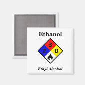 MSDS-Warnsymbol für Ethanol Magnet (Vorderseite/Rückseite)
