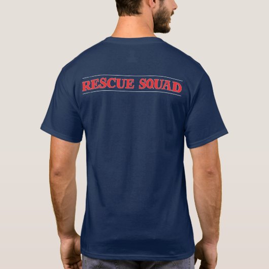 MSG 2019 Rescue Squad Shirt - Red Letters on Navy (Rückseite)