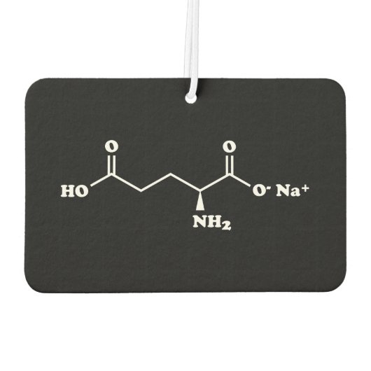 MSG MonoNatrium Glutamate Molecule Chemische Forme Autolufterfrischer (Rückseite)