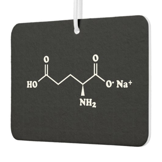 MSG MonoNatrium Glutamate Molecule Chemische Forme Autolufterfrischer (Links)