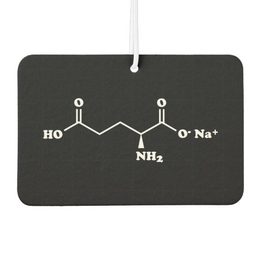 MSG MonoNatrium Glutamate Molecule Chemische Forme Autolufterfrischer (Vorderseite)