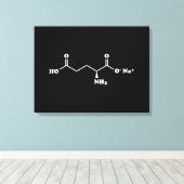 MSG MonoNatrium Glutamate Molecule Chemische Forme Leinwanddruck (Insitu (Holzboden))