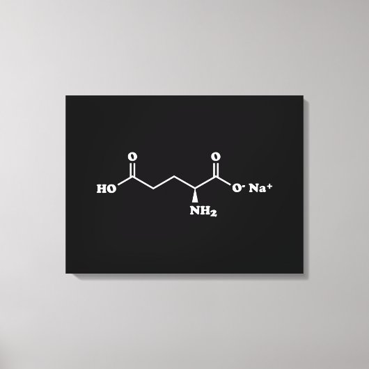 MSG MonoNatrium Glutamate Molecule Chemische Forme Leinwanddruck (Vorderseite)