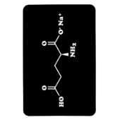 MSG MonoNatrium Glutamate Molecule Chemische Forme Magnet (Vertikal)