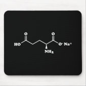 MSG MonoNatrium Glutamate Molecule Chemische Forme Mousepad (Vorne)