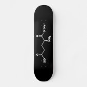 MSG MonoNatrium Glutamate Molecule Chemische Forme Skateboard (Vorderseite)