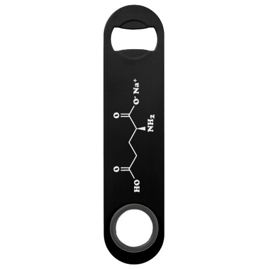 MSG MonoNatrium Glutamate Molecule Chemische Forme Speed Flaschenöffner (Vorderseite)
