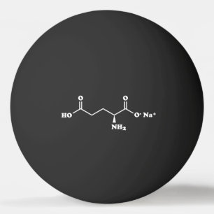 MSG MonoNatrium Glutamate Molecule Chemische Forme Tischtennisball